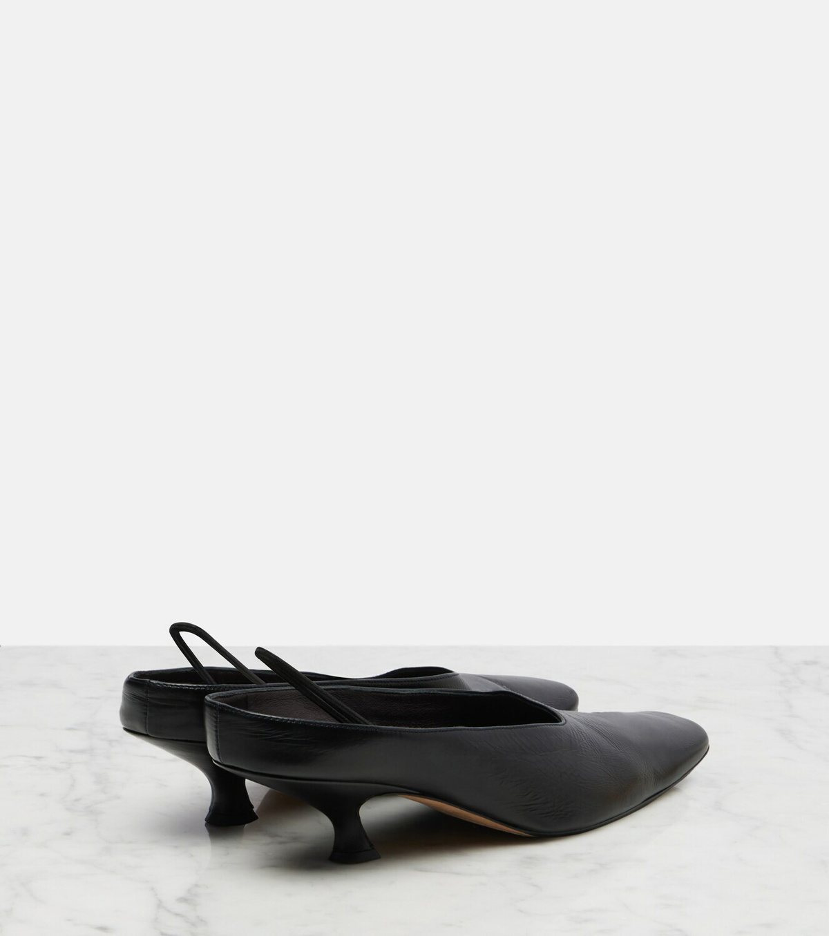 Calvin Klein Collection Anna leather slingback pumps