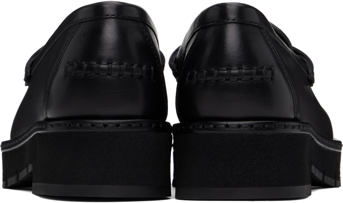 Ferragamo Black Gancini Ornament Loafers