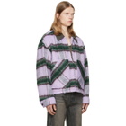 We11done Purple Check Pattern Jacket