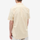 Beams Plus Men's BD Short Sleeve Oxford Shirt in Yellow