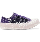 Needles - Paint-Splattered Canvas Sneakers - Purple