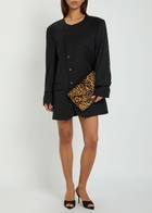 Bettter Oversized Wool-blend Mini Blazer Dress Black