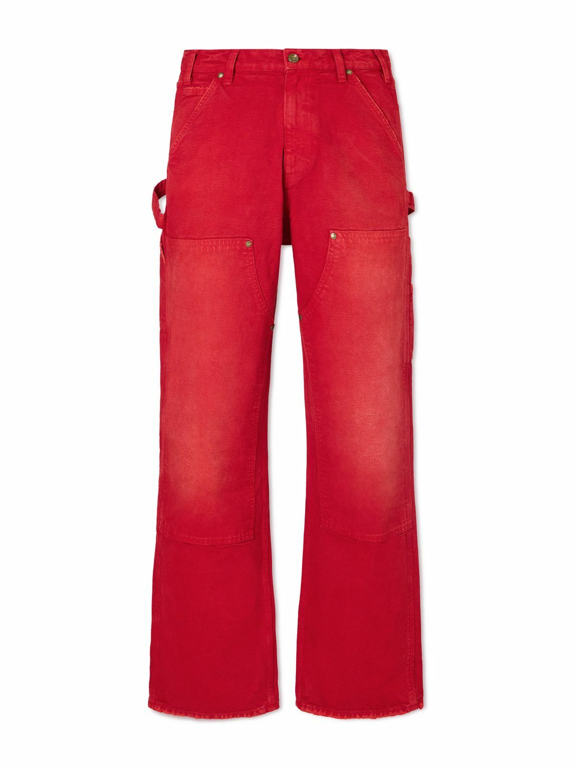 Cherry Los Angeles - Wide-Leg Cotton-Canvas Trousers - Red