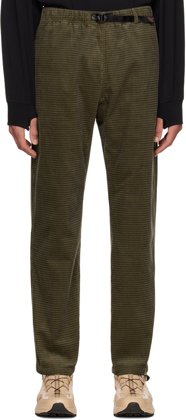 Photo: Gramicci Khaki Grid Jam Trousers