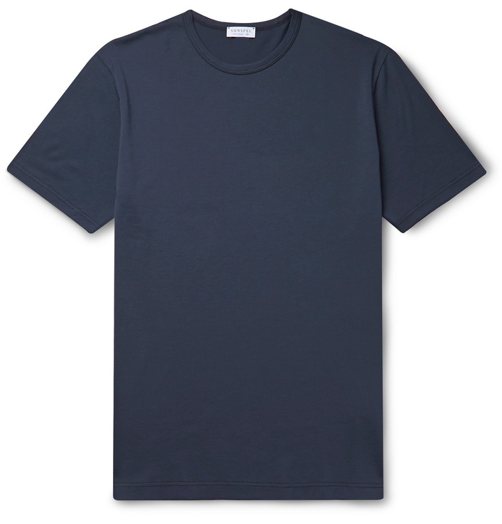 Photo: Sunspel - Cotton-Jersey T-Shirt - Blue