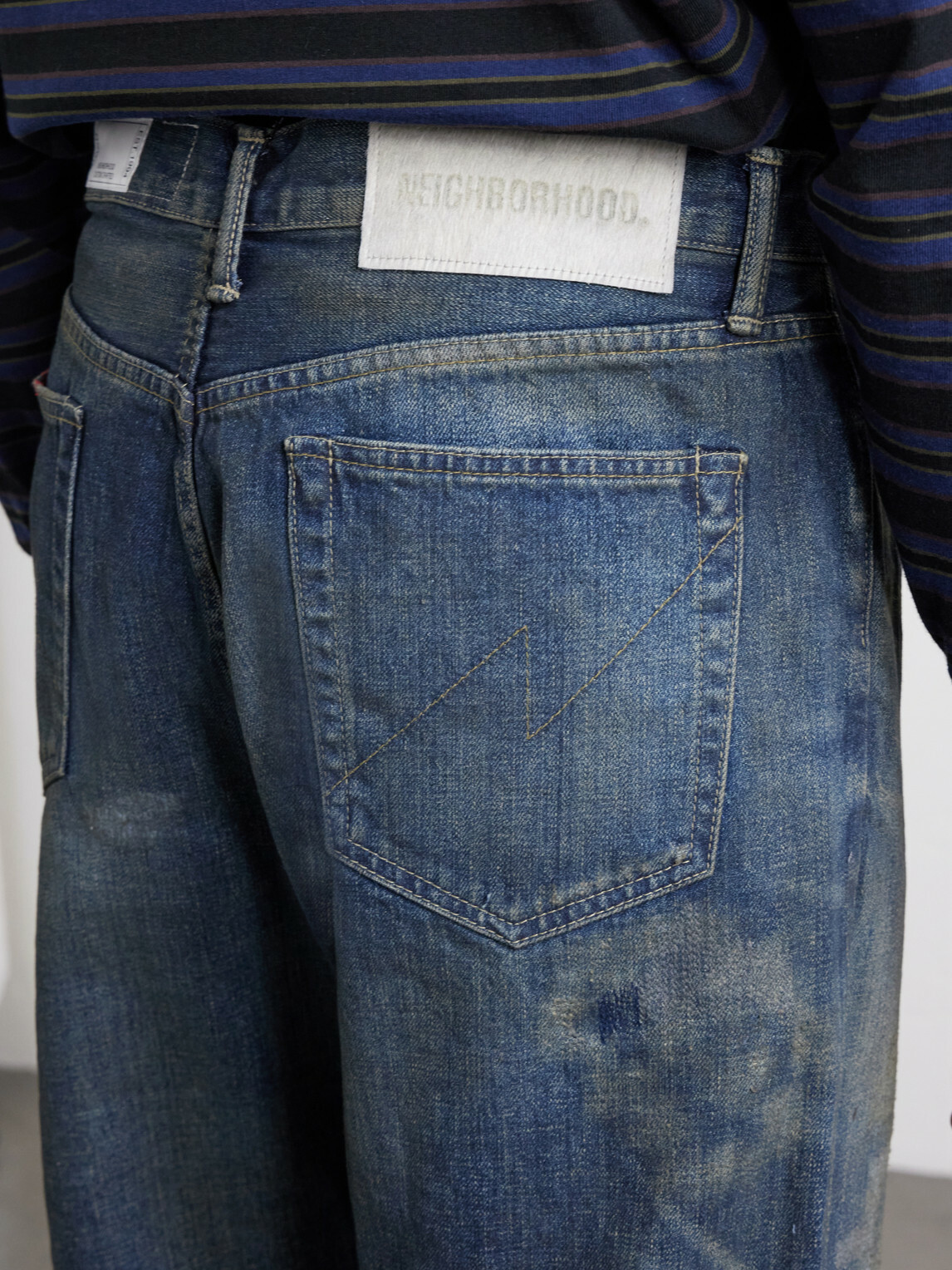 Neighborhood - Savage Wide-Leg Bead-Embellished Distressed Jeans - Blue
