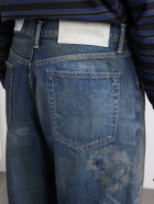 Neighborhood - Savage Wide-Leg Bead-Embellished Distressed Jeans - Blue
