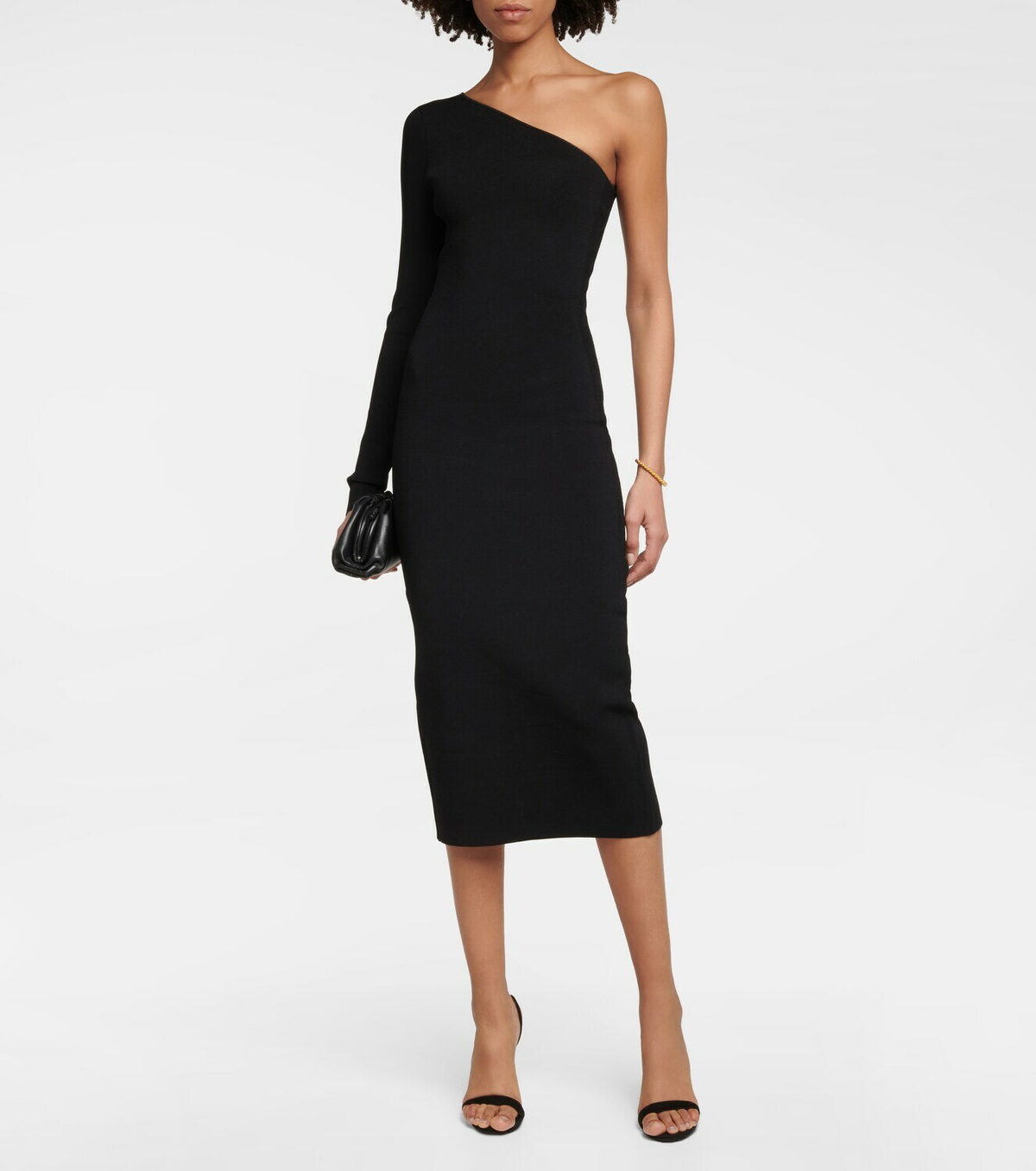 victoria beckham bodycon dress Satin midi dress - red