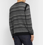 PS Paul Smith - Striped Wool and Cotton-Blend Sweater - Black