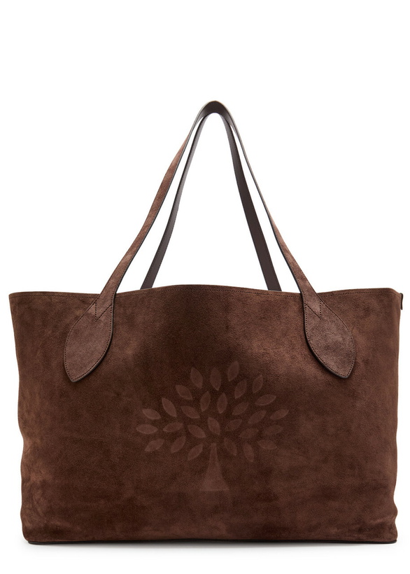 Photo: Mulberry Oversized Suede Tote bag - Chocolate - One Size