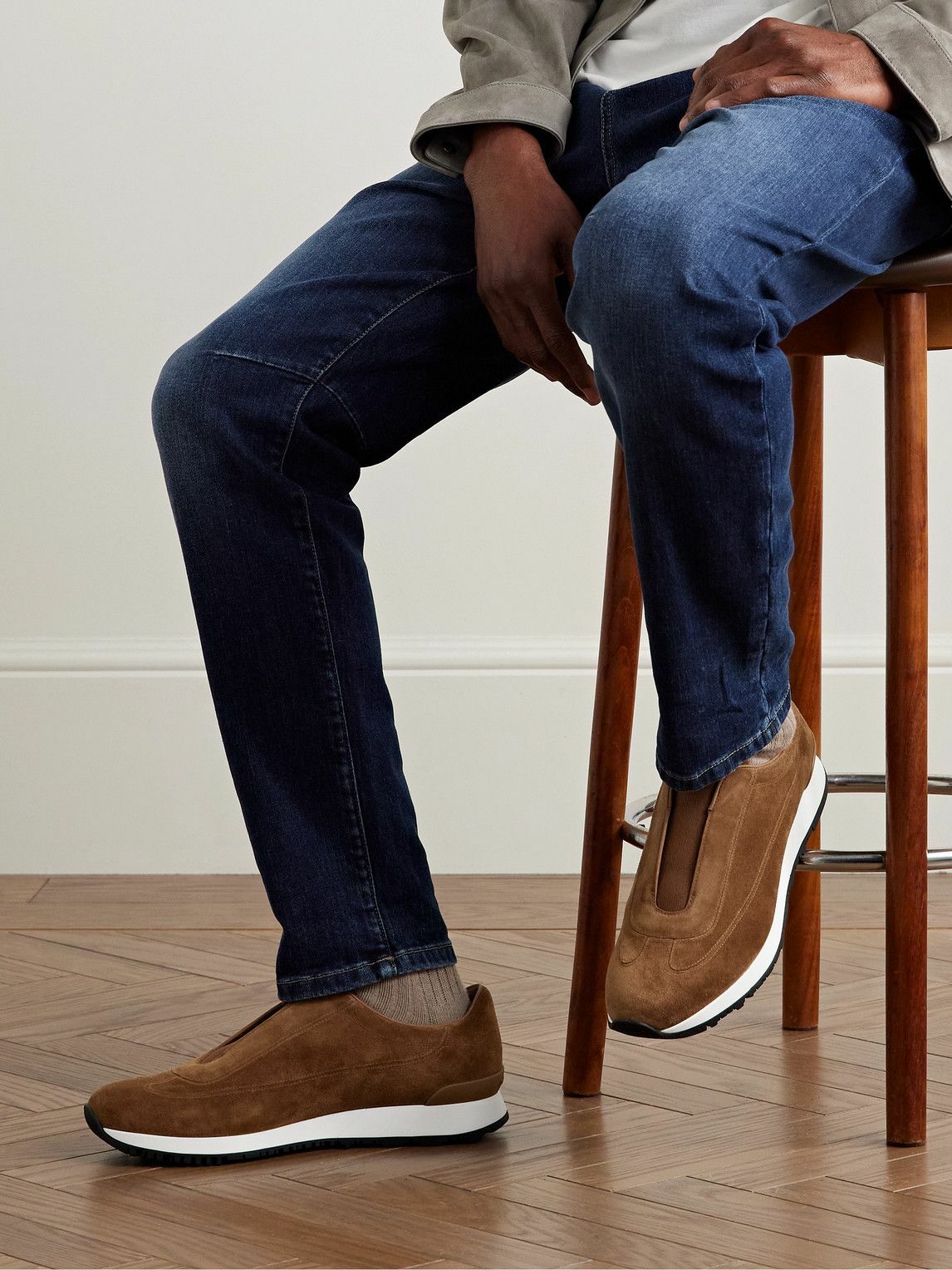 John Lobb - Lift Suede Slip-On Sneakers - Brown