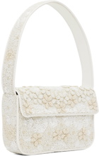 Staud White & Off-White Tommy Beaded Bag