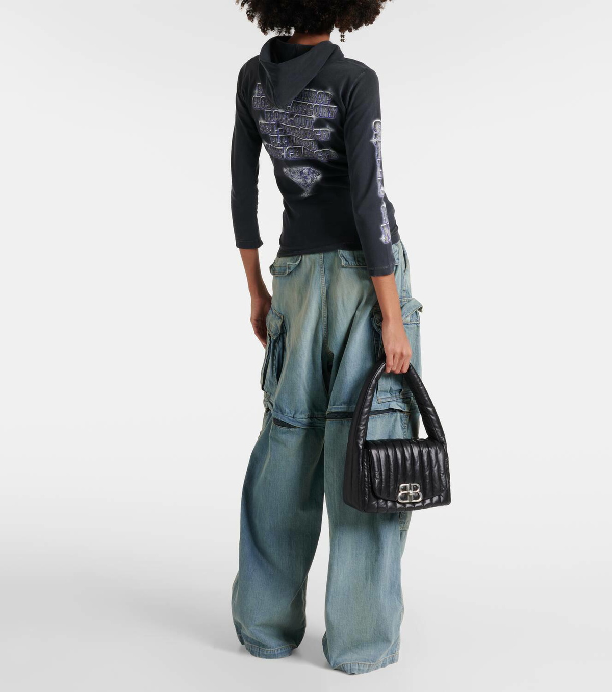 Balenciaga SNBN cotton-blend jersey top