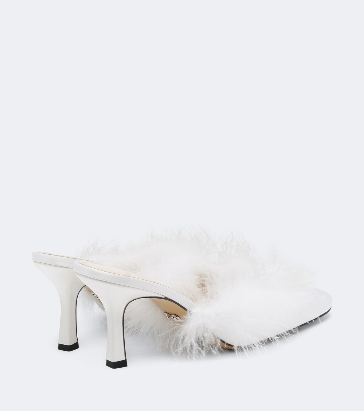 Mach & Mach Bridal feather-trimmed mules