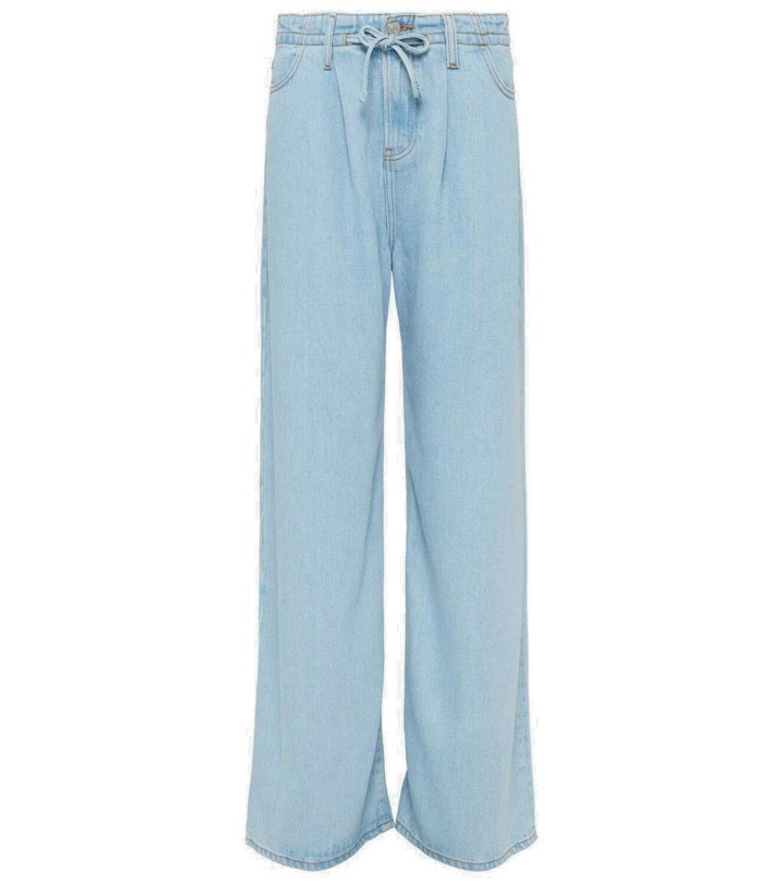 Photo: Frame Super Drape Drawstring wide-leg jeans