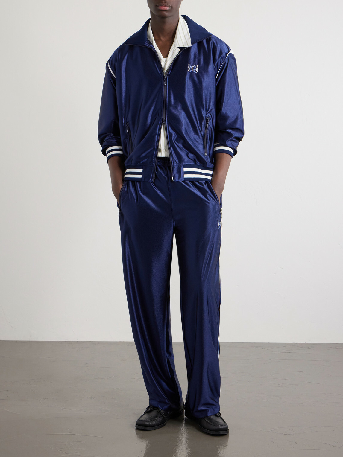 m*u様 needles トラックジャケット　ブルー Needles Custom Track Jacket - Poly Smooth