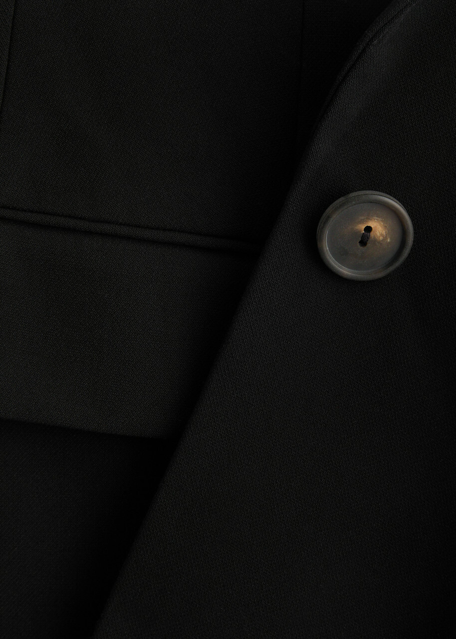 Vince Sleeveless Woven Blazer Black