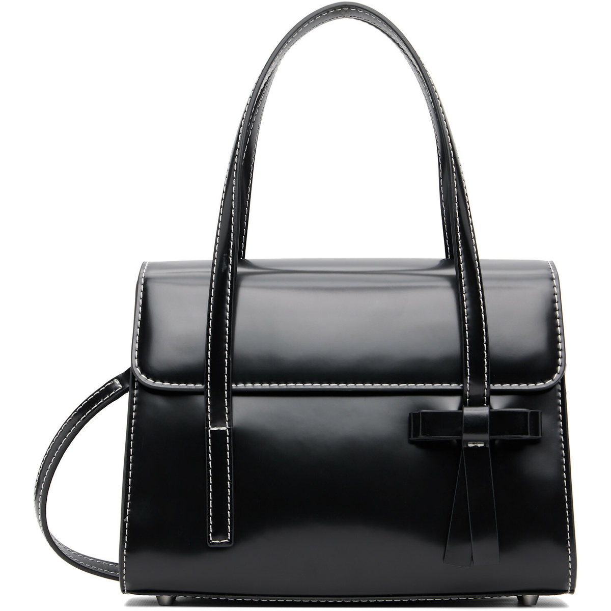 Sandy Liang Black Mini Mum Crossbody Bag