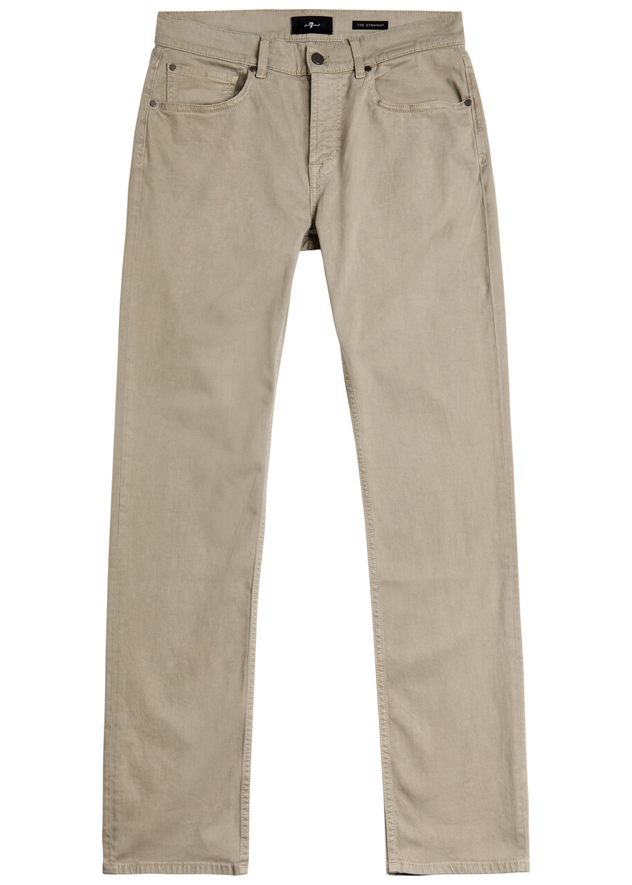 7 For All Mankind The Straight Jeans Beige
