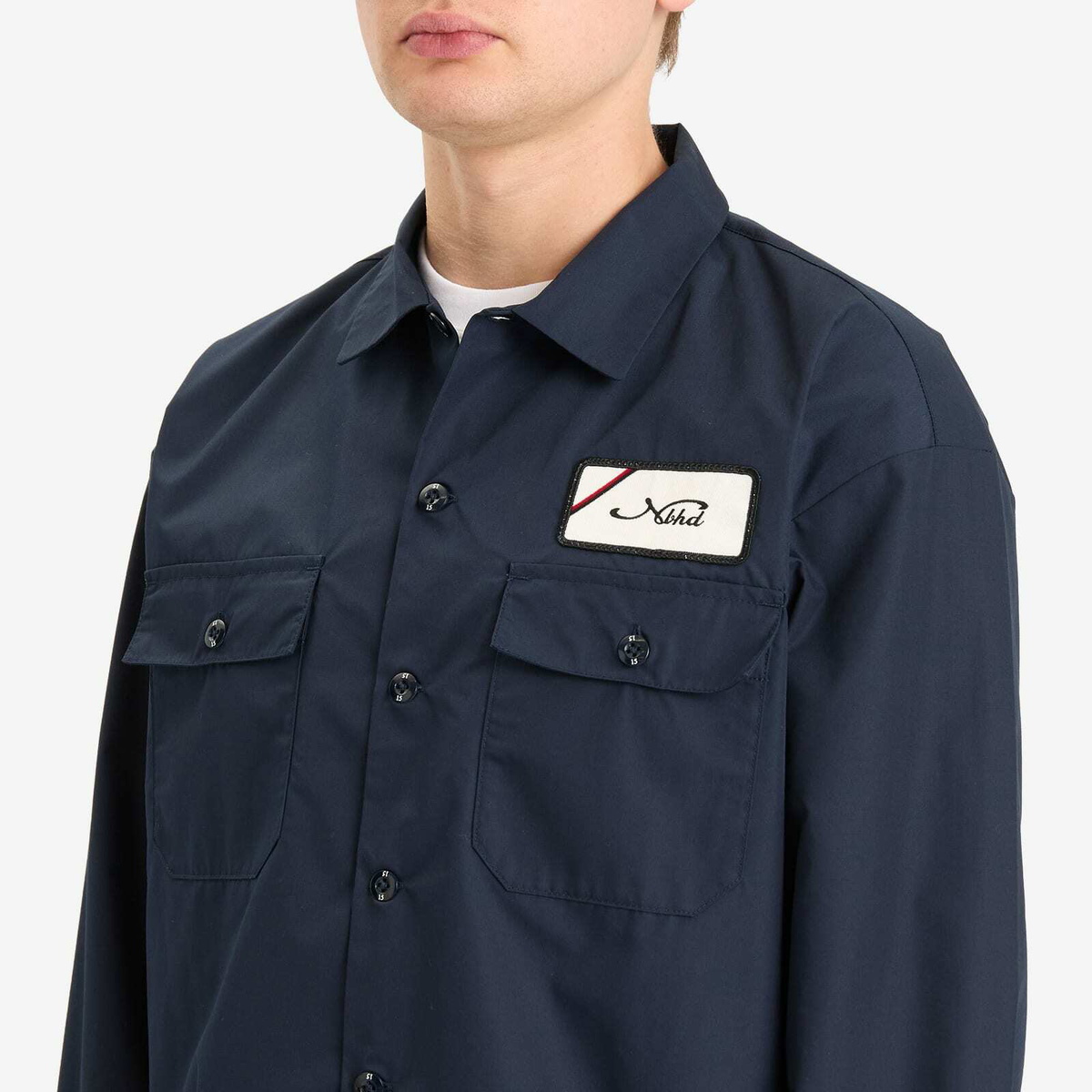 Neighborhood Men's Classic Long Sleeve Work Shirt 1 in Navy