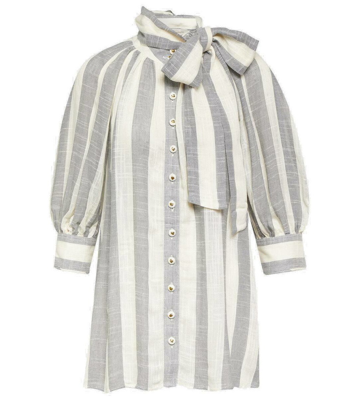 Photo: Zimmermann Matchmaker striped tie-neck blouse