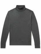 Nili Lotan - Casper Merino Wool and Silk-Blend Rollneck Sweater - Gray