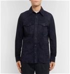 Ralph Lauren Purple Label - Barron Suede Shirt Jacket - Blue