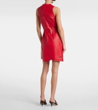 Ferragamo Asymmetric leather minidress
