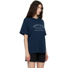 ANINE BING Navy Cade 'Melrose' Stencil T-shirt