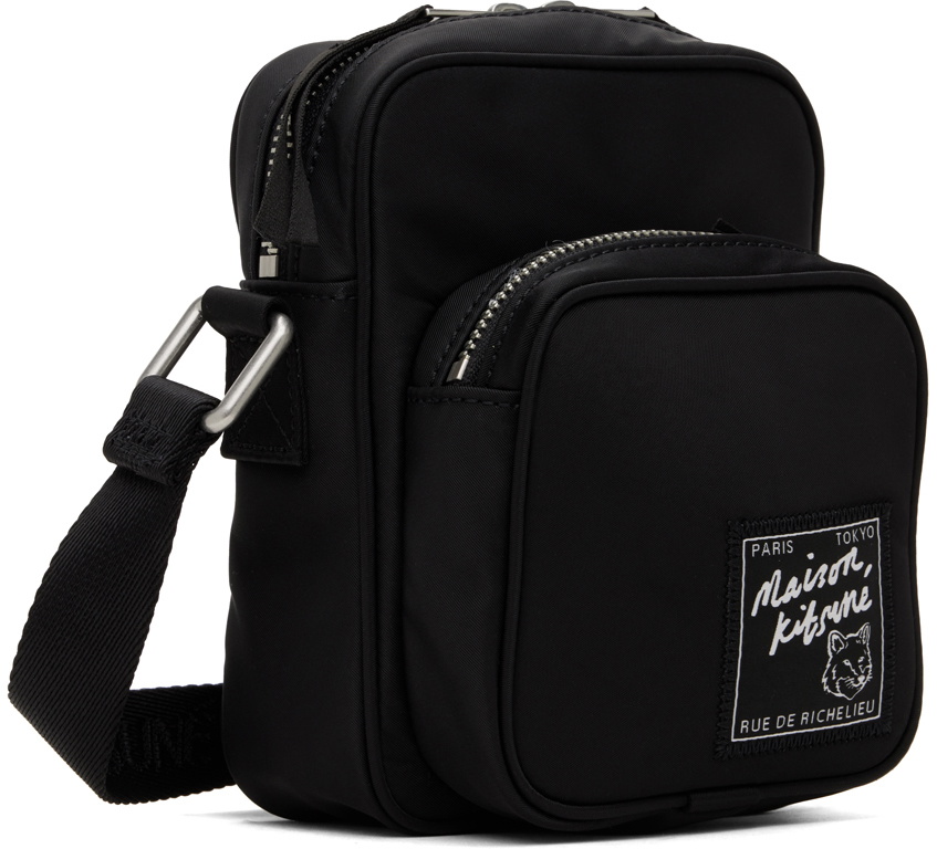 Maison Kitsuné Black 'The Traveller' Crossbody Bag