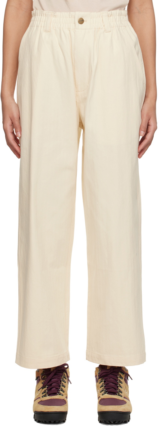 Butter Goods Off-White Wide-Leg Trousers