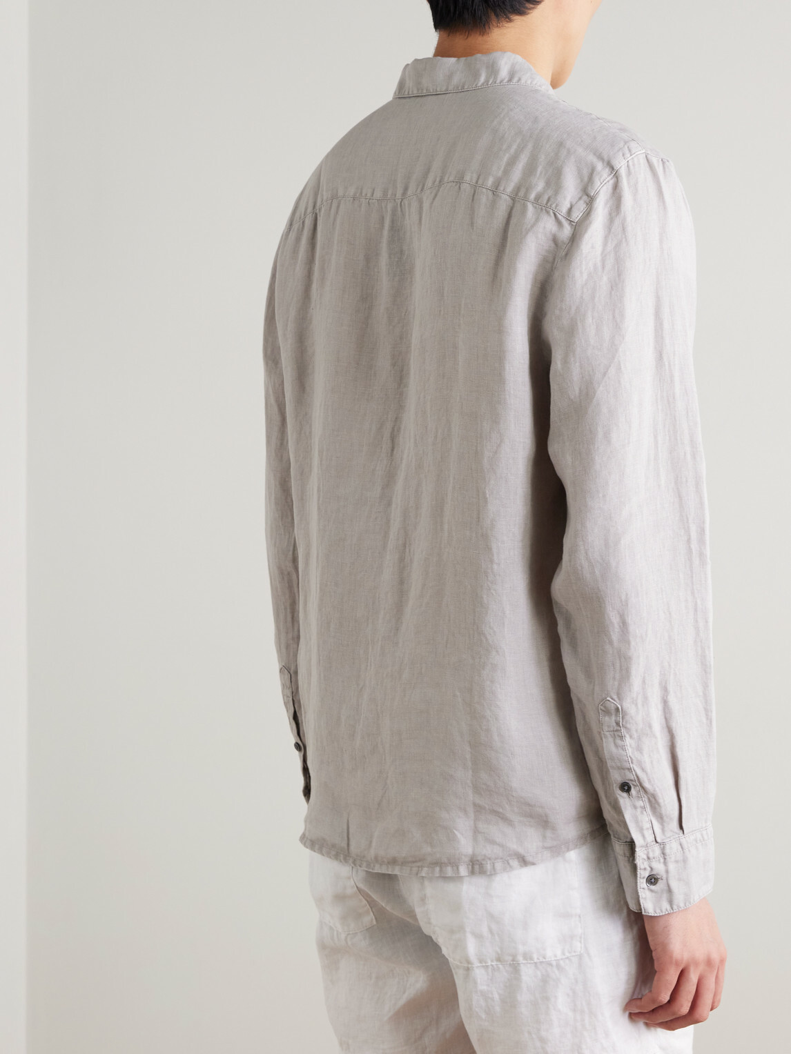 James Perse - Garment-Dyed Linen Shirt - Gray