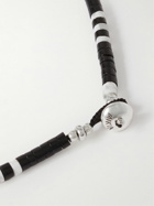 Mikia - Bandana Cotton, Silver and Multi-Stone Bracelet