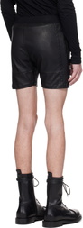 Julius Black Sheep Leather Shorts