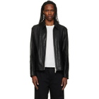 Hugo Black Regular-Fit Nappa Leather Jacket