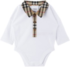 Burberry Baby Beige & White Check Three-Piece Set