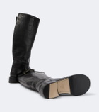 Balenciaga Motor leather knee-high boots