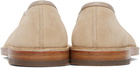 LEMAIRE Beige Flat Piped Slippers