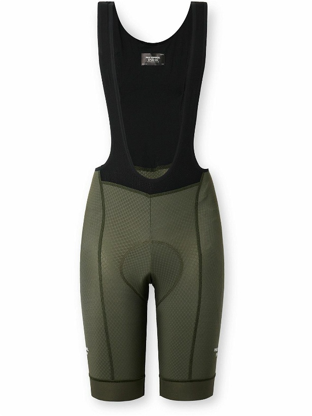 Photo: Pas Normal Studios - Essential Logo-Print Stretch-Jersey and Mesh Cycling Bib Shorts - Green