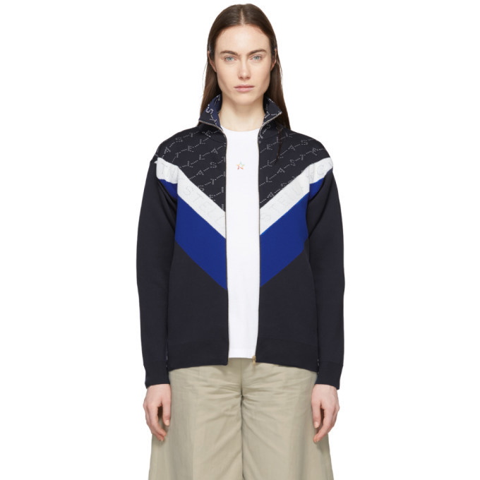 Photo: Stella McCartney Navy Monogram Zip-Up Jacket
