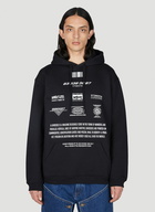 VTMNTS - Movie Barcode Definition Hooded Sweatshirt in Black