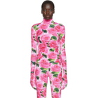 Richard Quinn Pink Floral Turtleneck