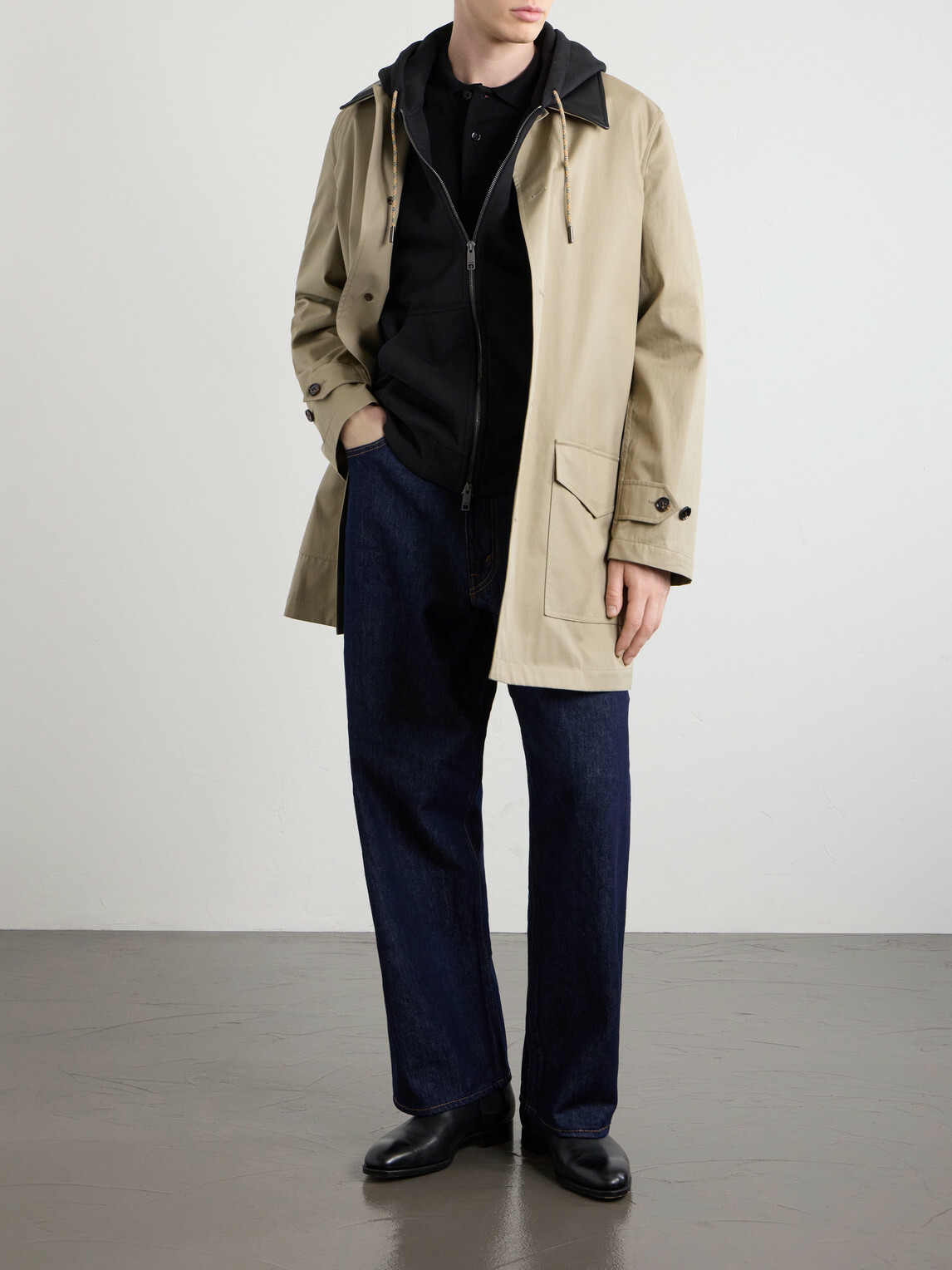 Burberry - Logo-Embroidered Cotton-Jersey Zip-Up Hoodie - Black