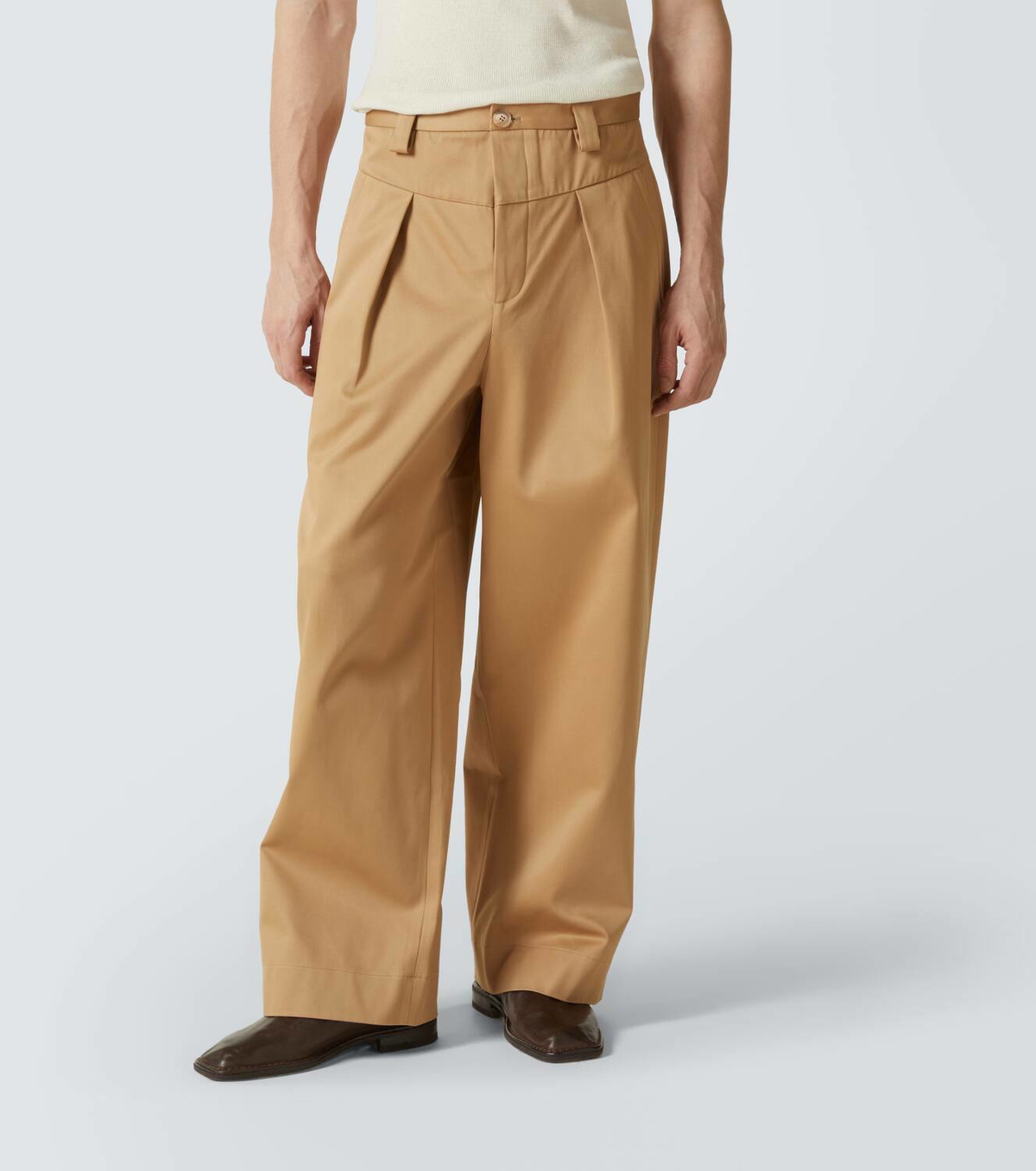 King & Tuckfield Cotton wide-leg pants