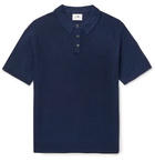 NN07 - Alfie Knitted Polo Shirt - Blue