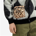 Wacko Maria Men's Speak Easy Leopard Shoulder Bag in Beige
