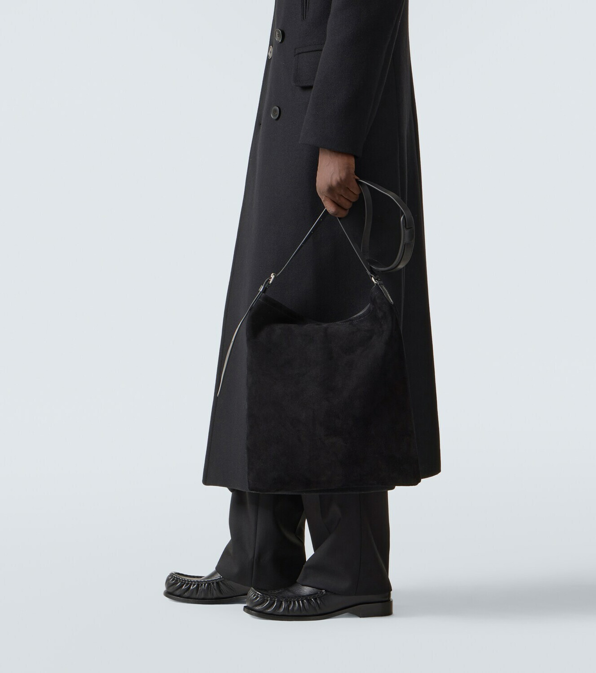 Dries Van Noten Suede messenger bag
