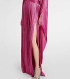 Maria Lucia Hohan Crystal caped silk gown