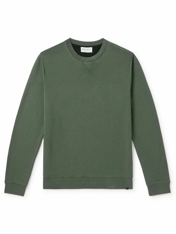 Photo: Derek Rose - Quinn 1 Cotton and Modal-Blend Jersey Sweatshirt - Green