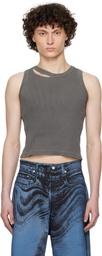 CAMPERLAB Gray Ribbed Tank Top